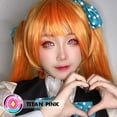 thumbnail image 5 of UYAAI 1 par de lentes de color rosa Accesorios de anime Lentes de contacto de color para ojos Lentes de cosplay Nezuko Lentes de anime Lentes de Halloween, 5 of 5