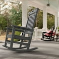 thumbnail image 4 of RESINTEAK New Classic Outdoor Rocking Chair Grey, 4 of 5