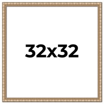 32x32 Frame Silver Real Wood Picture Frame Width 1.5 inches | Interior Frame Depth 0.5 inches |