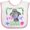 White and Pink, variant on Inktastic Key West Florida Cute Swimming Manatee Boys or Girls Baby Bib