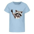 thumbnail image 2 of Tiijoy Toddler Girls Summer Short Sleeve T Shirt Casual Animal Print T-Shirt, Sizes 3-13, 2 of 3