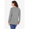 thumbnail image 2 of Roaman's Women's Plus Size Ultimate Cotton Crewneck Long Sleeve Tee, 2 of 6