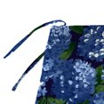 thumbnail image 4 of Jordan Manufacturing 54" x 18.5" Hydrangea Midnight Navy Floral Rectangular Outdoor Settee Swing Bench Cushion with Ties, 4 of 10