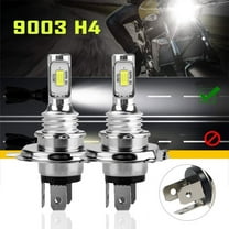 2x 100W H4 9003 For Yamaha Grizzly 700 YFM700 2007-2019 6000K LED Headlight Bulb