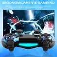 thumbnail image 3 of Controlador inalámbrico para P4, joystick de juego remoto compatible con P-4/P-4 Slim/P-4 Pro/PC (Azul), 3 of 8