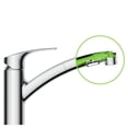thumbnail image 3 of Grohe Eurosmart 30306001 Eurosmart Single-Handle Dual Spray Pull-Out Kitchen Faucet in Grohe Chrome, 3 of 5