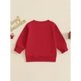 thumbnail image 4 of SUNSIOM Toddler Boy Girl Christmas Sweatshirt Letter Embroidery Pattern Long Sleeve Pullover Loose Tops Fall Clothes, 4 of 7