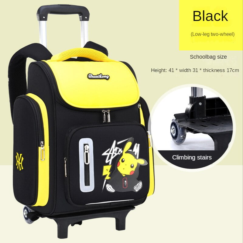 Mochila Pokemon Pikachu mochila escolar con ruedas para estudiantes de Anime bonita bolsa de viaje elemental regalo de almacenamiento impermeable reflectante hola suerte unisex Walmart en linea