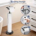 thumbnail image 6 of TVOFEK Black Toilet Paper Holder with Storage Adjustable Height, Freestanding Toilet Paper Roll Holder for Bathroom Stainless Steel, Fits Mega Rolls, 6 of 18