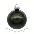 thumbnail image 2 of Vickerman 4" Clear Ball Christmas Ornament with Gunmetal Glitter Interior, 6 Pieces per bag, 2 of 2