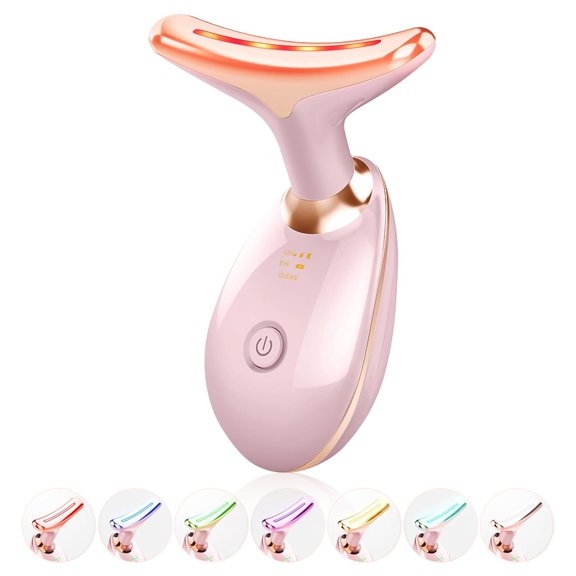 Dispositivo de Terapia de Luz Facial Lyndops LED 7 Colores Rosa