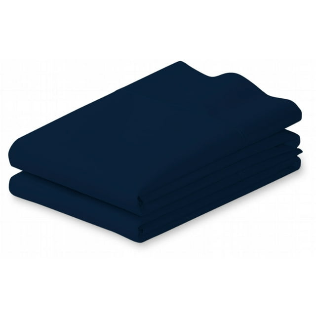 100% Cotton 400 Thread Count 2 PC Pillow Cases (King, Navy Blue)