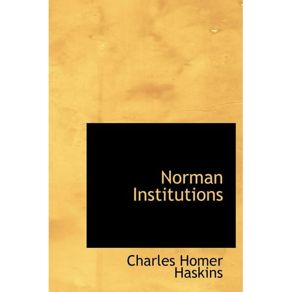 Norman Institutions (Hardcover)