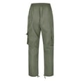 thumbnail image 3 of Liacowi Men Baggy Cargo Pants Elastic Waist Wide Leg Pants Loose Fit Straight Trousers Casual Jogger Pants with Zipper Pockets Club Streetwear, 3 of 6