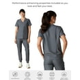 thumbnail image 6 of Siena 5-Pocket Women's Scrub Top, Comfort Fit, Moisture-Wicking Stretch Healthcare Uniform - Graphite - S, 6 of 7