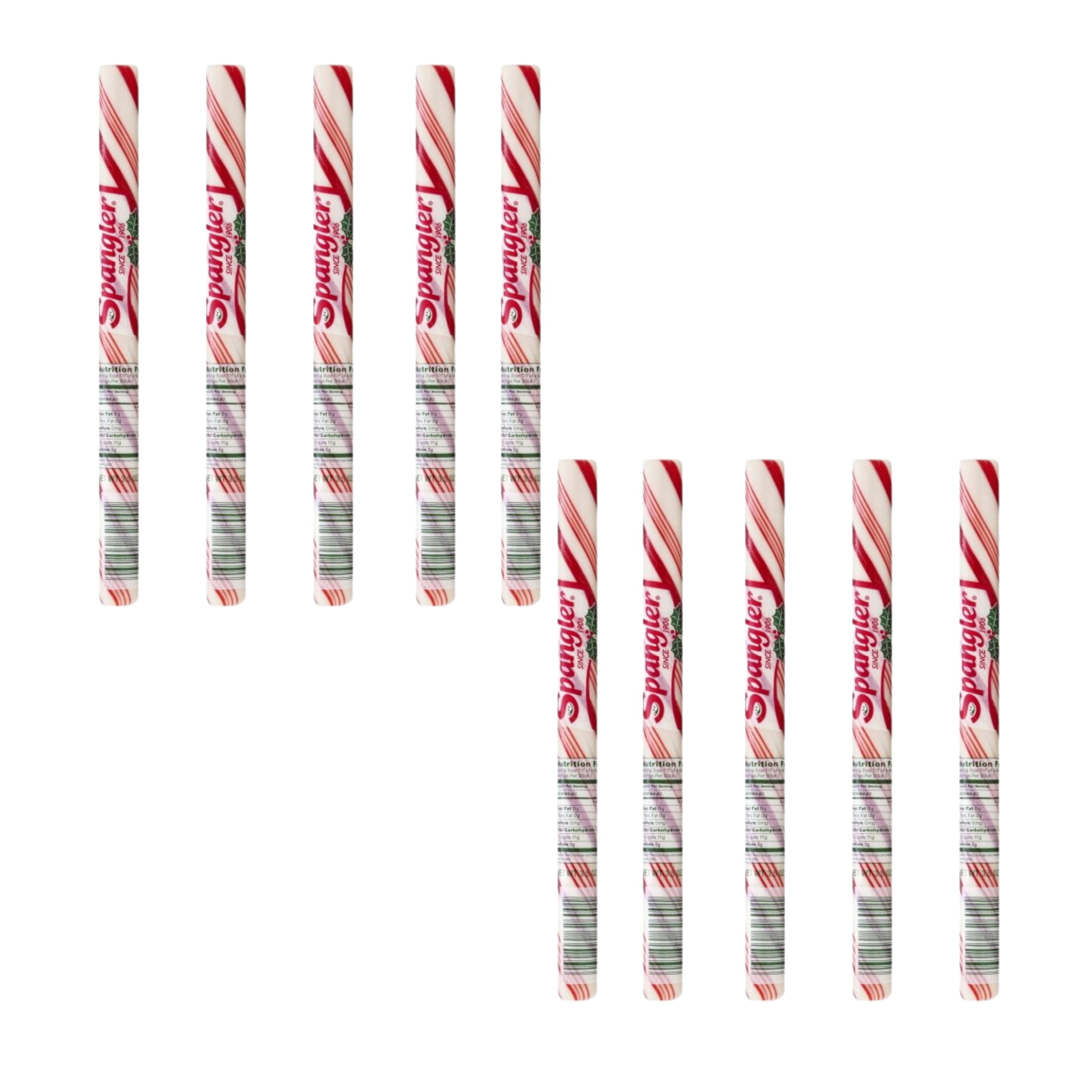 Spangler Candy Cane Stick, 3.5 oz Bundle of 10