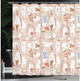 thumbnail image 4 of Ambesonne Cartoon Shower Curtain, Musician Cats, 69"Wx75"L, Warm Taupe White, 4 of 5