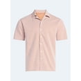 thumbnail image 6 of Free Assembly Men's Button Front Jacquard Shirt with Short Sleeves, Sizes S-3XL, 6 of 6