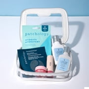 BEAUTYSPACE White Color Piped Clear Travel Bag