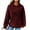 Wine, variant on Aofany Cropped Sweatshirts for Women Teen Girls Hoodie Heart Print Sweatshirts Solid Color Hooded Pullover Juniors Long Sleeve Tops School Hooded For Womens