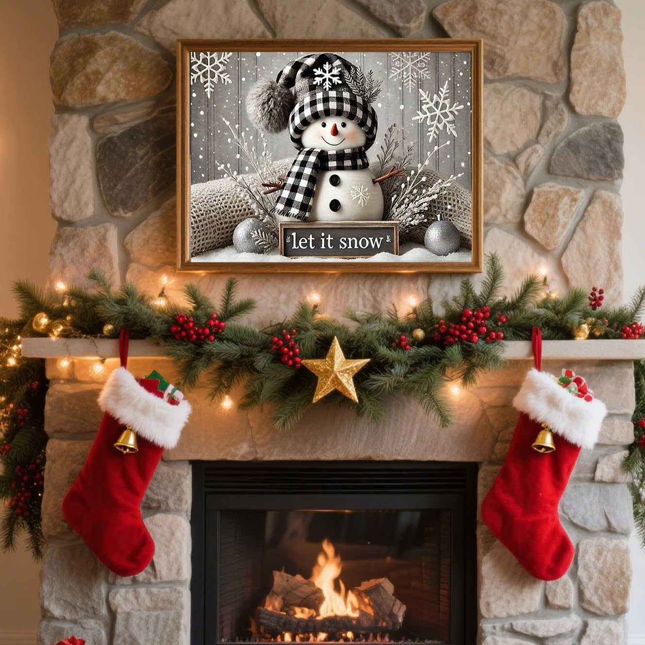 Winter Cute Snowman Diamond Art Kits for Adults - Christmas 5D Diamond Painting Kits Full Drill Crystal Rhinestone Gem Art Craft Kits for Home Wall Decor 16X20Inch