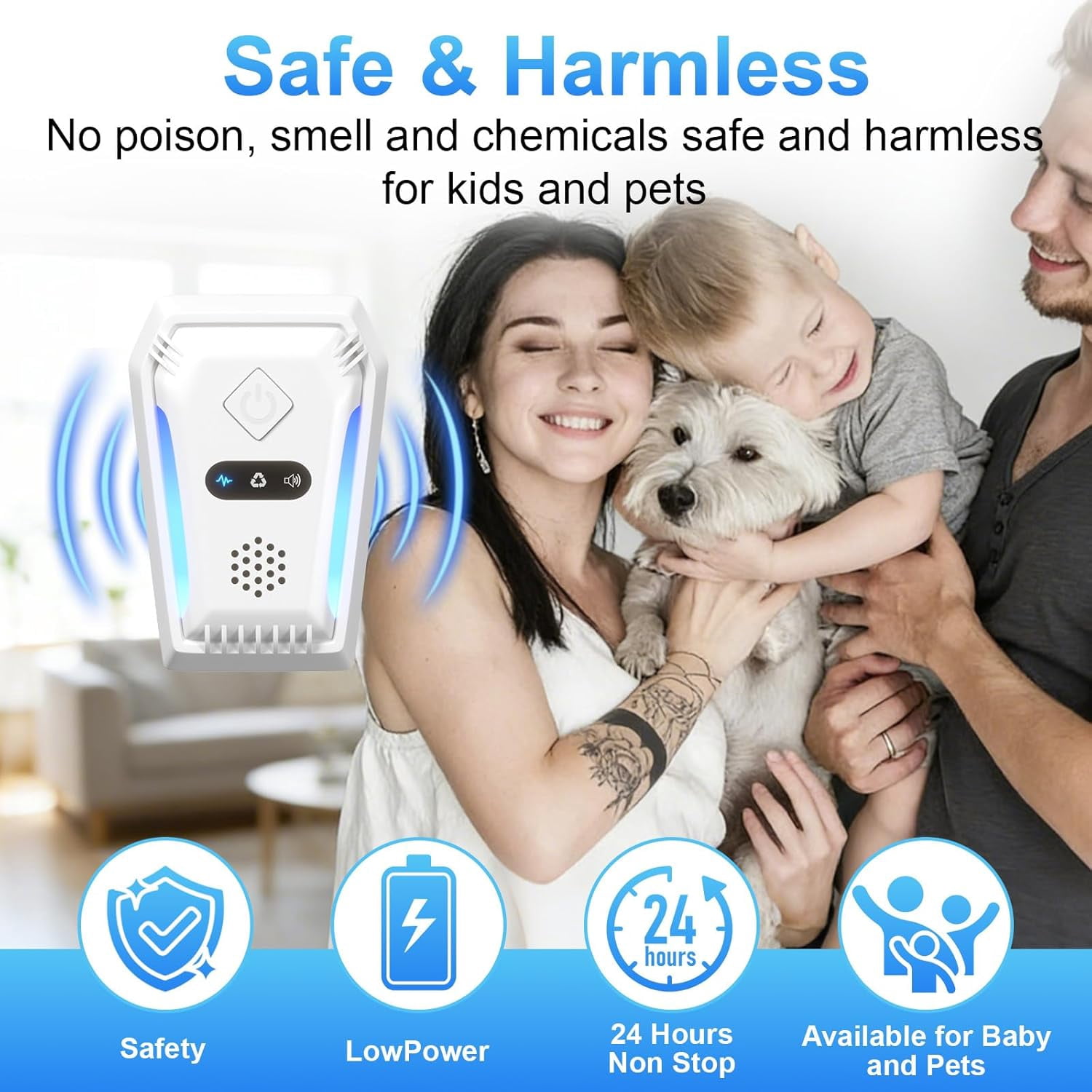 2026 Upgraded Ultrasonic Pest Repeller Plug-In, 6-Pack Electronic Deterrent with 3 Modes, Home Protection for Mice, Bugs & Mosquitoes