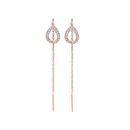DESIGNICE 2026 New Sterling Silver Earrings Water Drop Fringe Earrings Silver Ergonomic 925 Sterling Silver Earrings Gold for Formal Events Parties Evening Wear Office Gifts Weddings.