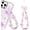 Purple, variant on Phone Charms Strap Bow Heart Beads Charm Strap Universal Lanyard Chain String for Phone Case