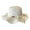 White, variant on Girls Summer Sun Hat with Decorative Bow Straw Brim for Beach Outdoor Activities,Size 2-5 Years
