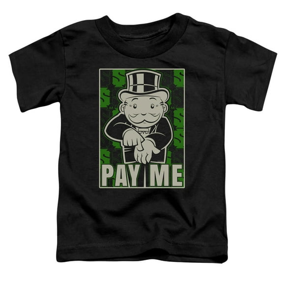Monopoly Pay Me S/S Toddler T-Shirt Black