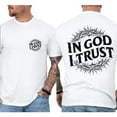 thumbnail image 5 of In God I Trust T-Shirt – Double Sided Christian Graphic Tee, Faith Based Cotton Shirt, Religious Daily Wear Apparel for Women and Men, 5 of 7