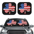 thumbnail image 2 of Naloa American St Patrick's Day Print 2-Piece Windshield Sunshade,Foldable Car Front Window Sun Shades,for Most Sedans SUV Truck-Small, 2 of 6