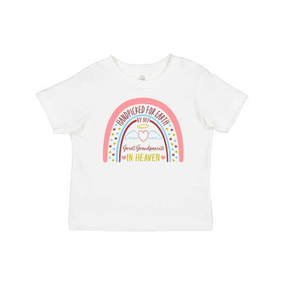 Inktastic Handpicked for Earth by My Great Grandparents in Heaven Rainbow Boys or Girls Baby T-Shirt
