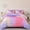 Purple Red-3Pcs, variant on PERFEMET 6Pcs Girls Purple Comforter Set Colorful Rainbow Glitter Themed Bedding Set with Sheets Pillowcases Twin Size Bed in Beg for Teens Girls Kids