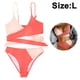 thumbnail image 2 of Conjunto de traje de baño de Bikini envolvente Sexy para mujer, traje de baño de 2 piezas con Tanga y bloque de Color entrecruzadoL Jormftte CPB-DE-WX298-6, 2 of 5