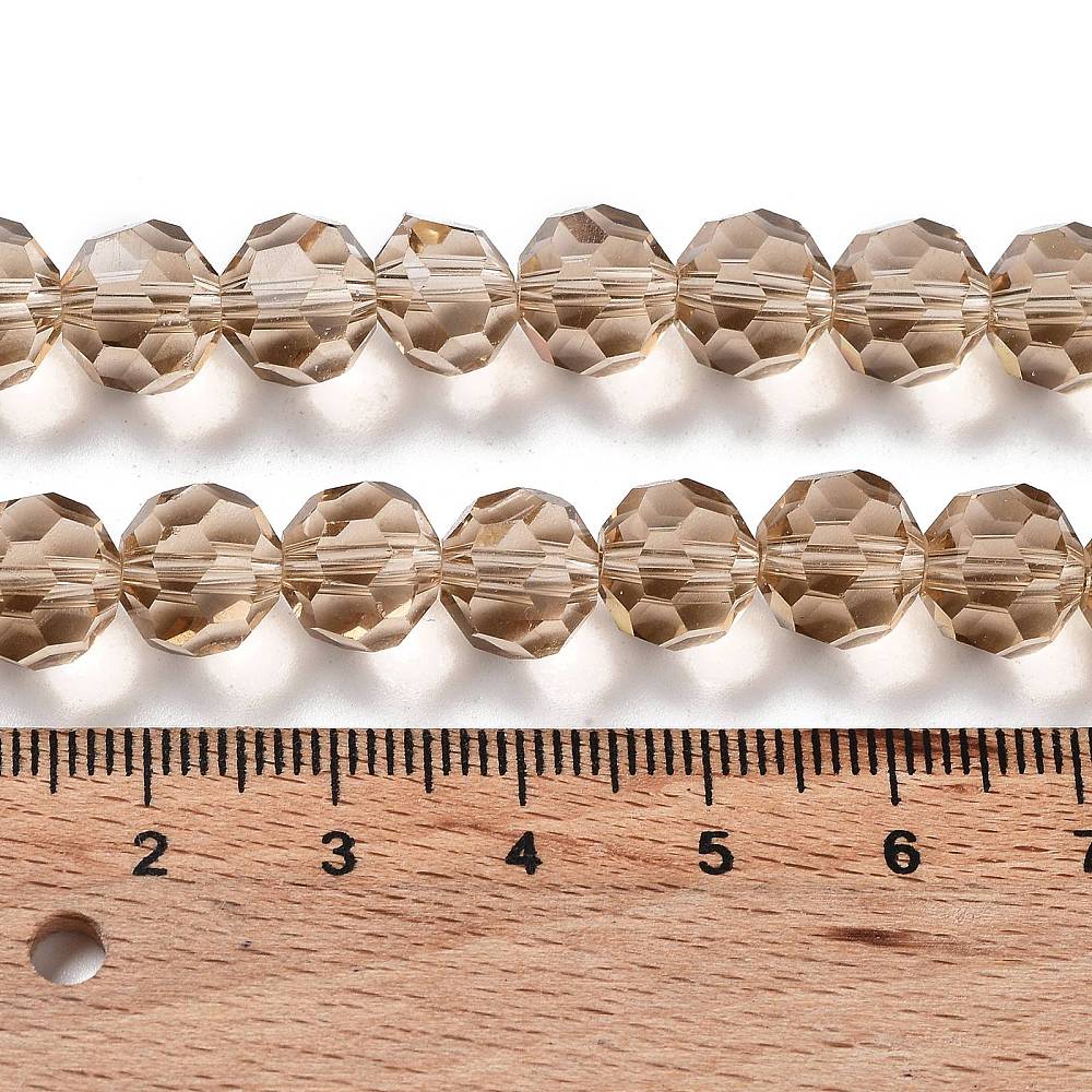 10strands Transparent Glass Bead Strands Imitate Austrian Faceted(32 Facets) Round Moccasin 10mm Hole: 1mm about 65~68pcs/strand 58~62cm