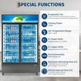 thumbnail image 3 of M optimized 24.7 Cu. Ft. Commercial Glass Door Refrigerator, LED Display Fridge with Adjustable Shelves for Restaurants, Stores & Home Use, 3 of 7