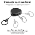 thumbnail image 5 of Locking Retractable Keychain 2pcs, 100cm Stainless Steel Cord, with Belt Clip, Plastic Material, 90 Degree Stretch, 8oz Pull Resistance, Multipurpose for Keys ID Badges, 5 of 8