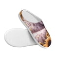 thumbnail image 3 of KLL Warm Sunflower Sleeping Cat Pattern Adult Unisex Cozy Slippers,Fuzzy Slip-on Slippers TPR Sole Slippers Comfort Plush Home Footwear for Indoor & Outdoor-37/38, 3 of 7