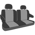 thumbnail image 3 of CalTrend Center 50/50 Split Back & Solid Cushion Faux Leather Seat Covers for 1996-1999 Chevy/GMC Astro|Safari - CV206-05LB Sandstone Insert with Black Trim, 3 of 3
