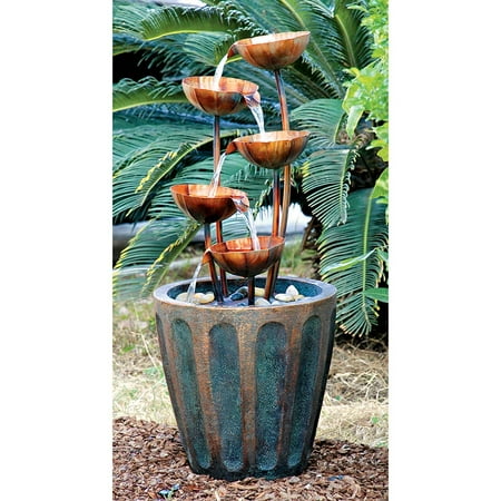 Copper Falls Cascading Garden Fountain