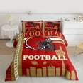 thumbnail image 2 of Homewish Red Rugby Helmet Full Size Comforter Sets,Boys Football Game Bedding Comforter Set,Sport City Theme Bedding Sets For Boys Teens,Luxury Bedroom Decor Reversible,3pcs, 2 of 8