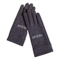 thumbnail image 2 of Guantes de terciopelo cálidos para invierno, resistentes al viento y al frío, con forro térmico aislante y compatibles con pantallas táctiles, diseño elegante en negro, para actividades al, 2 of 2