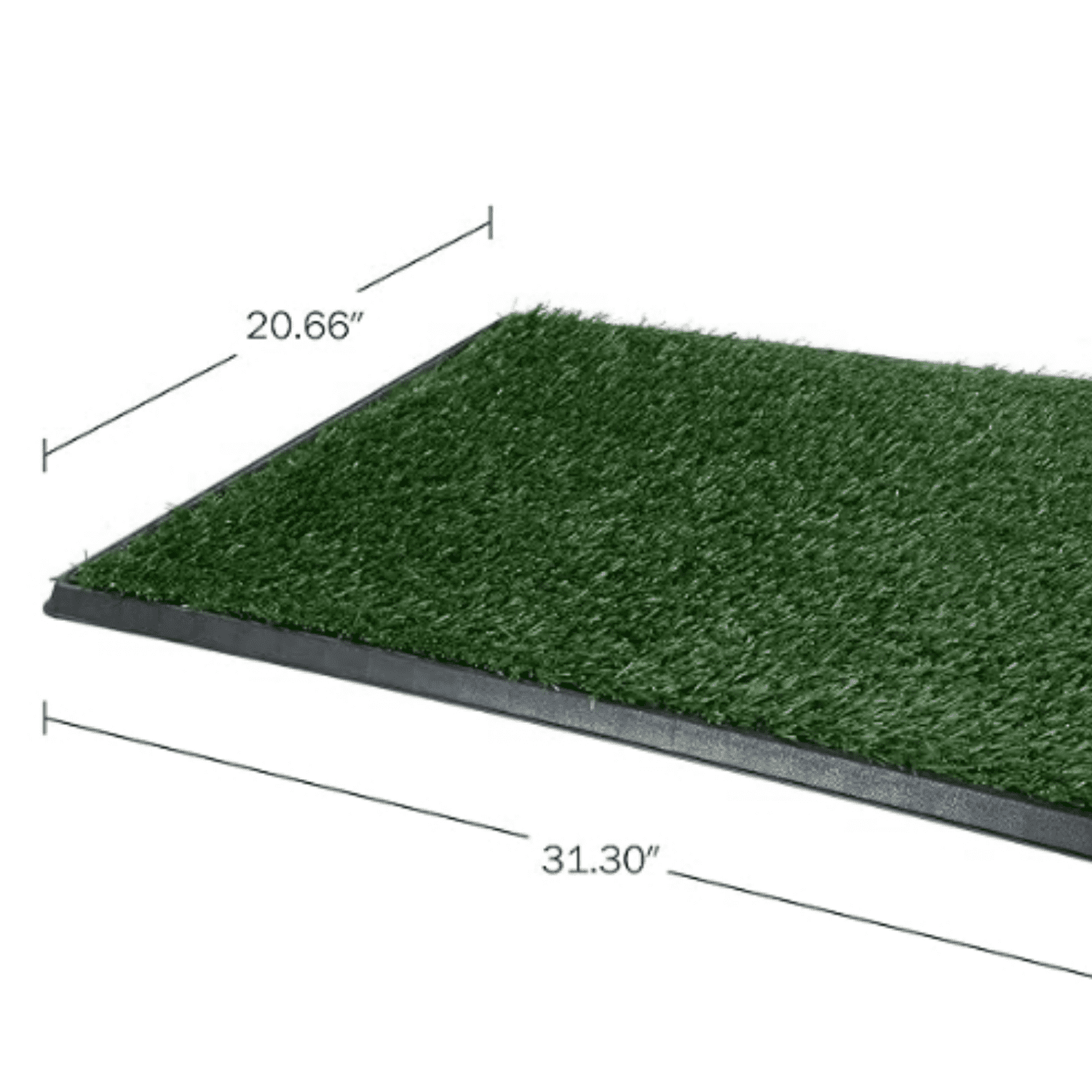 Artificial Grass Puppy Pee Pad for Dogs and Small Pets - 20x30 Reusable 3-Layer Potty Training Pad with Tray - Dog House and Pet Supplies by PETMAKER