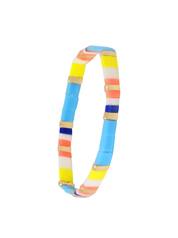 Designer Women Lucite Blocks Stretchable Bracelet Jewelry Girls