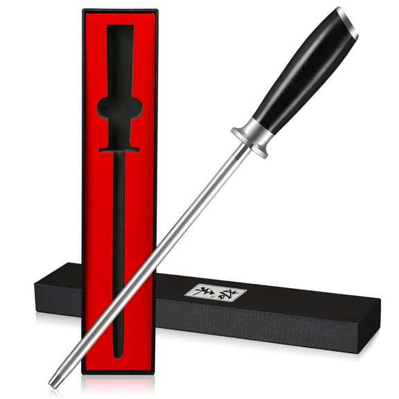 TURWHO 9inch Diamond Sharpener Rod Kitchen Chef Knife Sharpening Rod Stick Bar