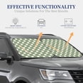 thumbnail image 3 of Goofa Daisy Plaid Green Pattern 2 Piece Car Windshield Sun Shade Foldable | Front Windshield Shade for Sun, Heat and UV Rays | Sunshade for Car Front Window-, 3 of 7