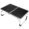 thumbnail image 1 of Unique Bargains Foldable Laptop Table Picnic Bed Tray Tables Snacks Reading Desks, Black, 1 of 5