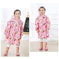 thumbnail image 4 of Odeerbi Baby Boys Girls Coats Outerwear Jackets Toddler Kids Cartoon Rainwear With School Bag Cover Raincoat Rain Ponchos Jacket, 4 of 7