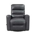 thumbnail image 4 of OakvillePark Crestshire Faux Leather Swivel Glider Reclining Chair, Gray, 4 of 15